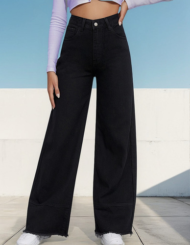 Pantalones Anchos Transpirables De Cintura Alta Con Todas La