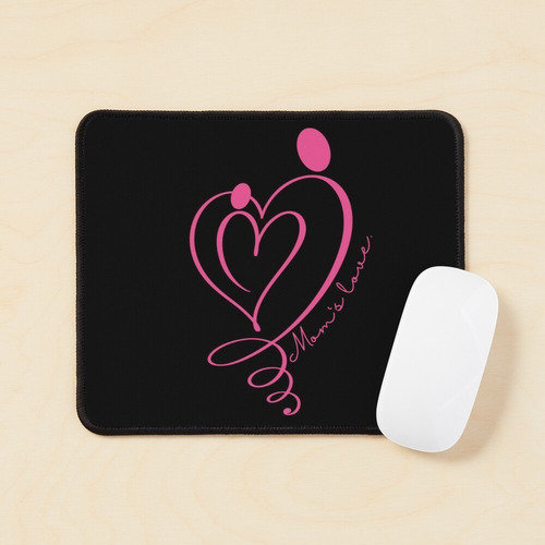 Pad Mouse Superficie Tela Regalo Madres Super Mama Corazones