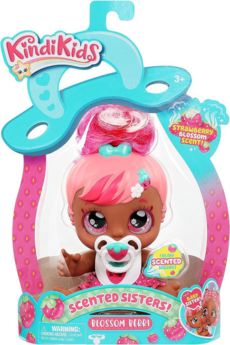 Kindi Kids Scented Sisters 6.5 Muñeca Y 2 Accesorios Con Escencia A Fresa Blossom Berry