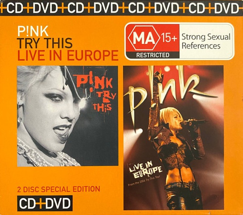 P!nk Try This / Live In Europe Cd Dvd Nuevo Aus  Musicovinyl