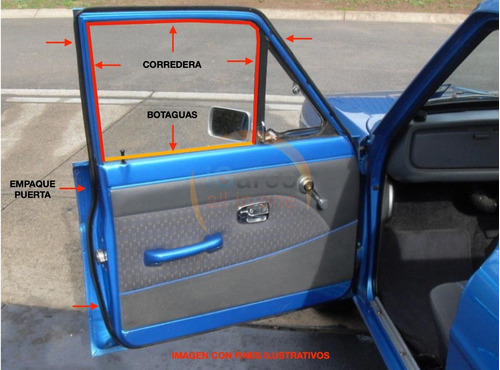 Kit Hules Empaques Puerta Cañuela Corredera Botaguas Datsun