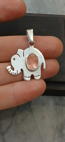 Dije De Plata 950 Elefantec/nacar Rosa Plateado (Usado)