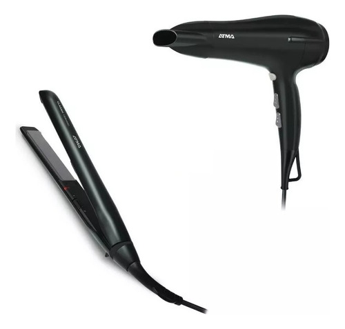 Set Kit Secador De Pelo + Planchita De Pelo Atma Ck4010n 