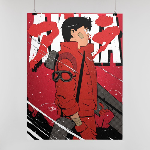 Vinilo Decorativo 21x30cm Poster Akira Shotaro 01 Anime