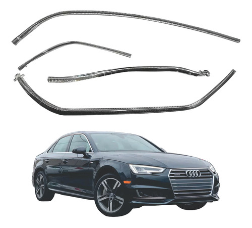 Barras Acrílicas Drl Farol Audi A4 L 2016 17 18 19