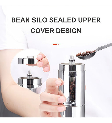 Molinillo De Café Manual Portátil De Acero Inoxidable