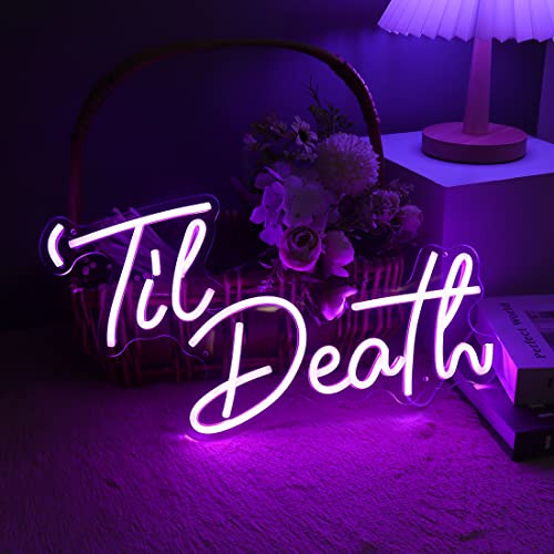 Til Death Led Neon Light Signs Wedding Birthday Party W...