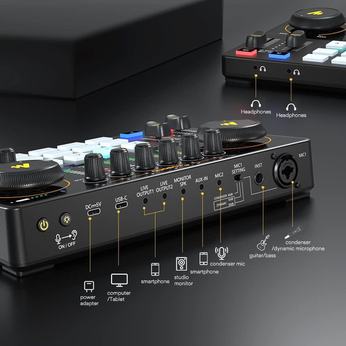Interfaz De Audio Maonocaster, 10 Canales, 11 Pads, Con Bt