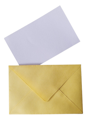 Envelope Visita + Cartão Branco 20 Unidades 120 X 80mm