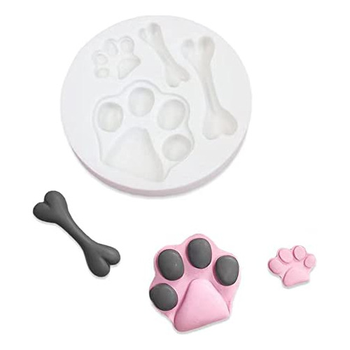 Cat Paw, Dog Paw And Bone Shape Molds Food Grade Cake Molds