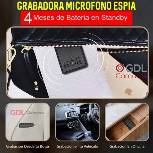 Mini grabadora de sonido (voz) espía con micrófono externo + WIFI +  transmisión de sonido en vivo a través de la aplicación + duración de la  batería de hasta 125 días