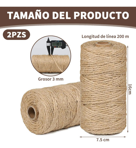 Cordon Algodon Natural Macramé Cordon Algodon 3 Mm X 200 M D