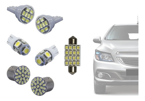 Kit Lampadas Led Onix Chevrolet Pingo Teto Placa Ré Torpedo 