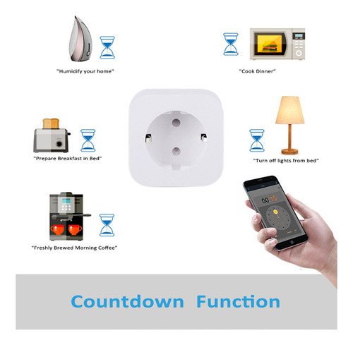 Smart Plug App Control Remoto 2pcs Montado Blanco