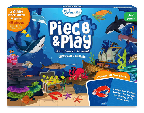 Skillmatics Floor Puzzle & Game - Piece & Play Underwater An