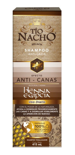 Tio Nacho Shampoo Anticanas Henna Egipcia 415 Ml Es
