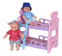 Comprar Muñecos Mellizos Con Cucheta Juguete Para Niños Bebé C\u002F Cama