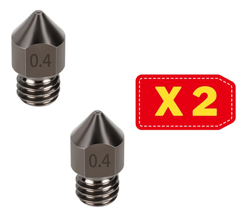 Boquillas Nozzle Mk8 M6 Acero Endurecido 0.4mm Impresora 3d