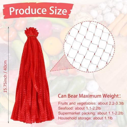 100 Bolsas Reutilizables De Malla Para Productos Y Verduras,