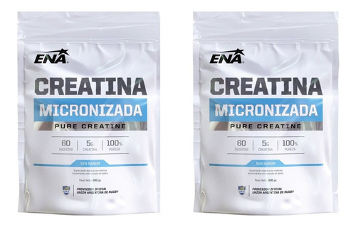 2 Creatina Ena Sport Micronizada Sabor Neutro X 300 G