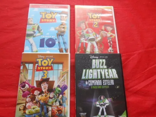 Toy Story 1 Ao 3 Buzz Lightyear Lote 4 Dvd s Disney Oferta