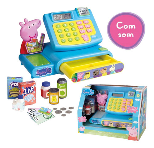 Caixa Registradora Peppa Pig Infantil Multikids - Br1213 Cor Azul