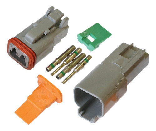 Enchufe Conector Deutsch Juego Macho/hembra Dt04-2p+dt06-2s 
