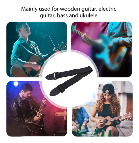 Correa De Guitarra Ajustable Para Bajos Y Guitarras Eléctric