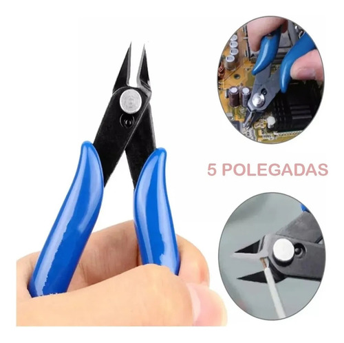 Kit 5 Alicates Corte Rente Diagonal - Corte De Cabos E Fios