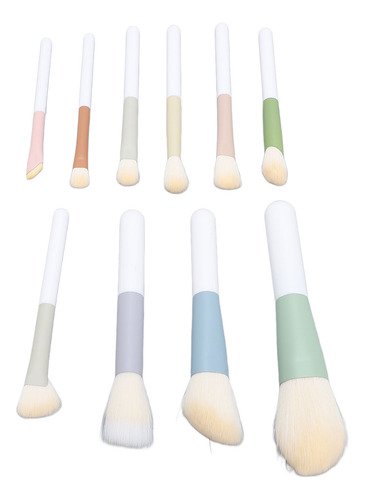 Juego De Brochas De Maquillaje De Viaje, 10 Piezas, Suaves,