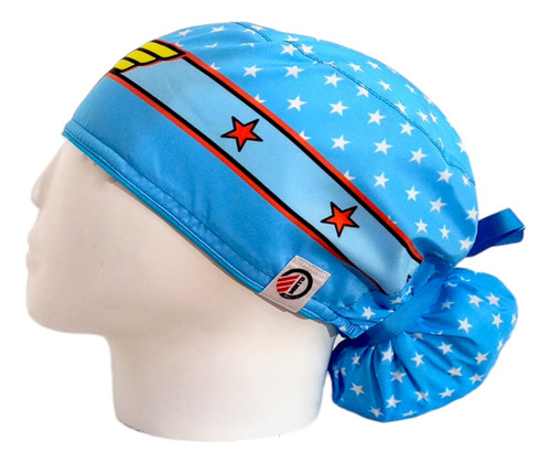 Gorro Quirúrgico Mujer Marav Celeste Antifluido + Lanyard 