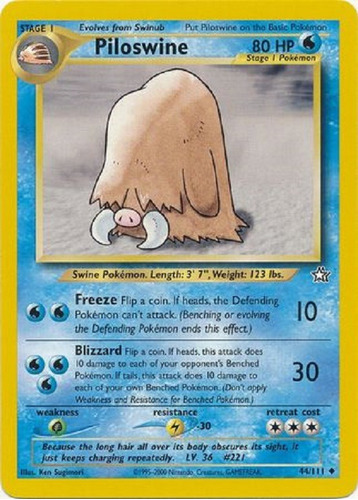 Piloswine 44/111 Poco Comun Pokemon Tcg