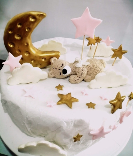 Adorno De Torta Para Baby Shower,bautizo En Porcelana Fría