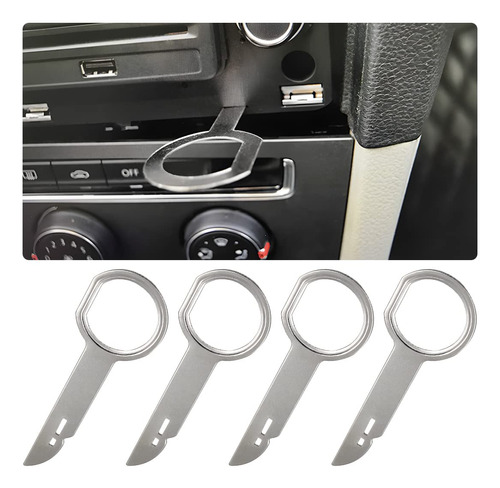 Belomi 4pcs Radio Removal Tool Kit, 4 Keys Car Audio Dashbo.