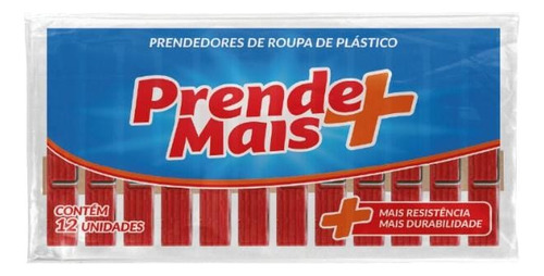 Pregadores Roupa De Plastico Embalagem C/ 12 Unidades