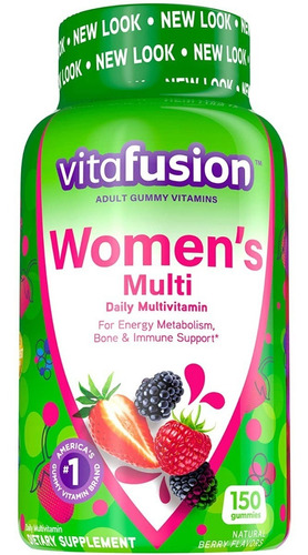 Multivitaminico Vitafusion Para Mujer Energia Metabolismo Sabor Berrys