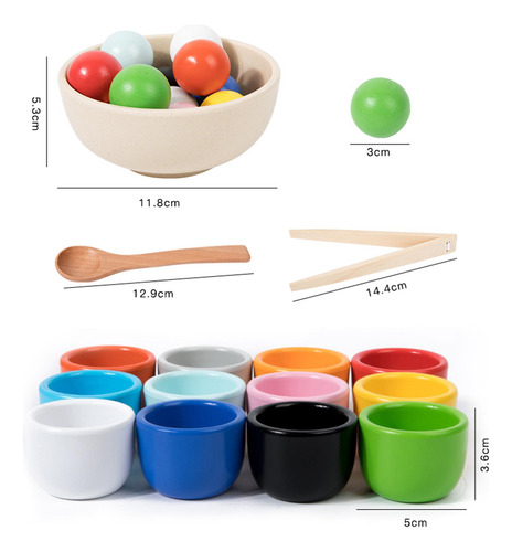 Bolas De Arcoíris En Tazas, Juguetes, 7 Colores