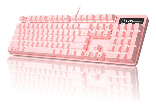 Magegee Teclado Rosa Para Juegos Teclado Con Cable Usb, Nuev
