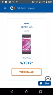 Vendo Celular Sony Xperia Xa A S/. 750 Calificación 10 De 10