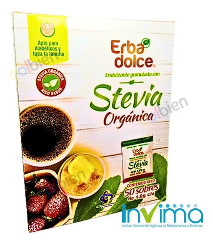Stevia Organica 200 Sobres | Endulzante Natural Con Invima