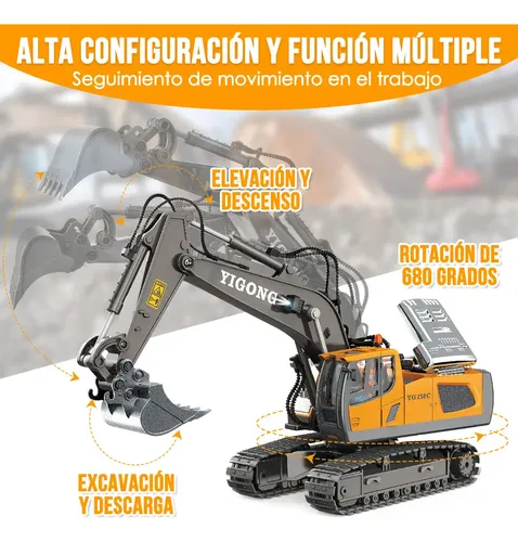 Excavadora de juguete a control remoto kolegend 40 cm 11 canales 1/18 | Bodega Aurrera en línea Excavadora de juguete a control remoto kolegend 40 cm 11 canales 1/18 | Bodega Aurrera en línea