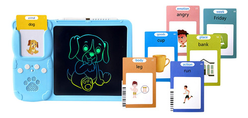 Falando Cartões Flash Escrita Tablet Azul Com 255 Cartas