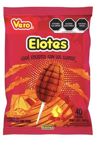 Paleta Elote Chile  40 Pz Vero