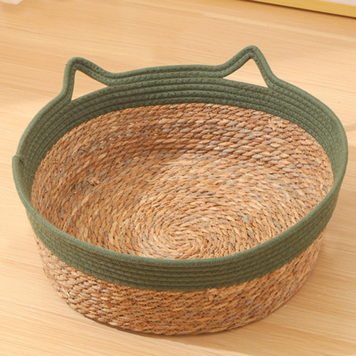 Cama Para Gatos Tejida A Mano, Cama Para Verde 45cmx15cm