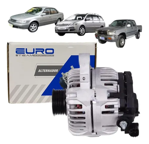 Alternador Toyota Corolla Hilux Fielder 80a 12v Euro 70053 Alternador Toyota Corolla Hilux Fielder 80a 12v Euro 70053