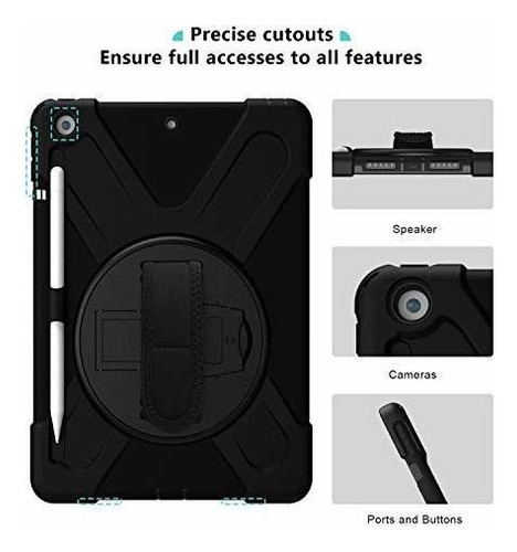 Funda Para iPad 10.2 Procase Rígido 3 Capas Soporte Correa N