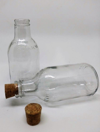 Imagem 4 de 6 de Garrafa Coquinho 200 Ml Vidro Kit - 100 Unidades Com Rolha