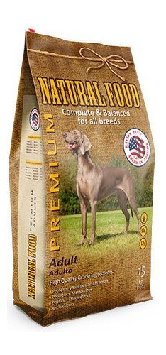 Natural Food Perro Adulto Razas Medianas Y Grandes De 15 Kg