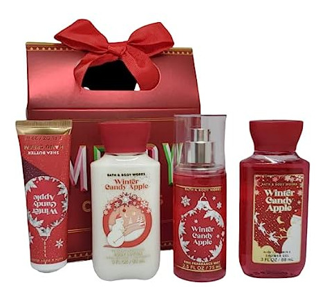 Bath And Body Works - Juego De Mini Caja De Regalo De Manzan