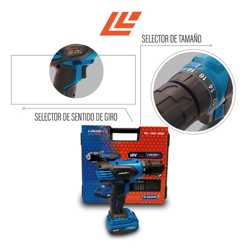 Imagen 3 de 7 de Taladro Atornillador De Mano Inalambric Litio 15v + Maletin